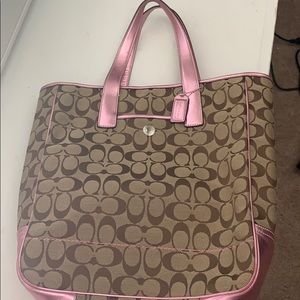Coach signature tote bag